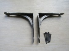 PAIR OF Iron Victorian scaffold  Shelf Brackets simple arched industrial bracket