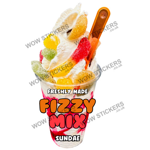 Ice cream van sticker fizzy - sticker,