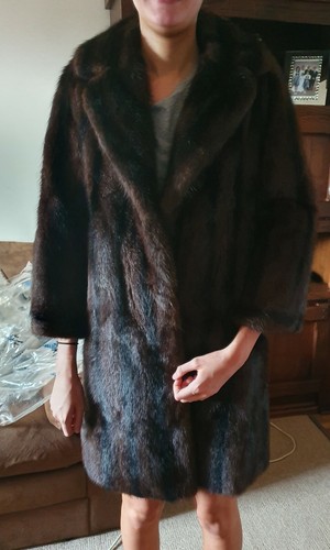 Musquash fur coat geniune - fur,