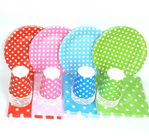 Polka dot paper disposable - polka,