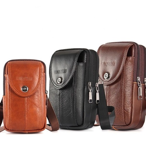Leather belt bag men - leather,