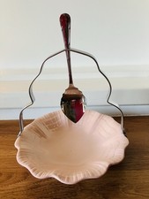 Vintage J & G Meakin Rosa Ceramic Jam Dish And Spoon Holder