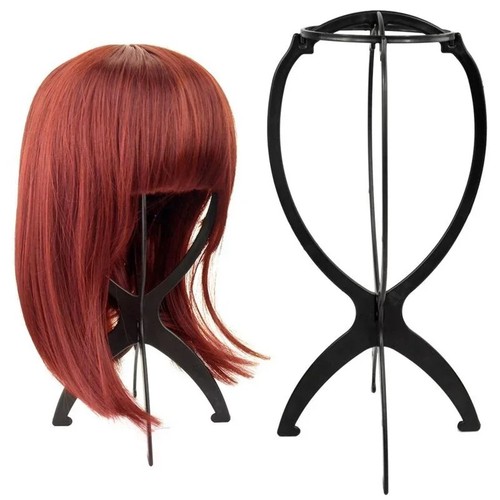 Foldable wig display - display, stand
