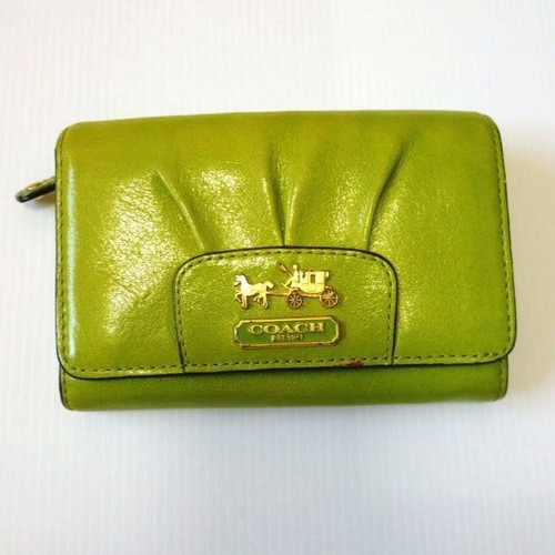 Coach bifold wallet green - bifold,