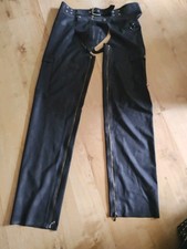 Latex Rubber Mens Bondage Chaps Jock & belt, Zipper Legs. Medium Weight  XLarge