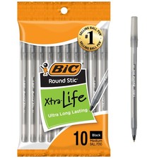 BIC Round Stic Xtra Life Black