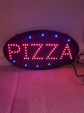 Neon Light-Up Pizza Sign