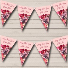 Deep pink floral - deep, vintage