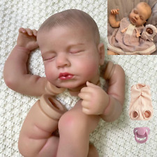 20" Reborn Loulou Kit 3D Skin Painted DIY Baby Doll Parts Rooted Eyelashes