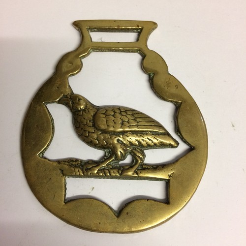 Vintage horse brass grouse - vintage,