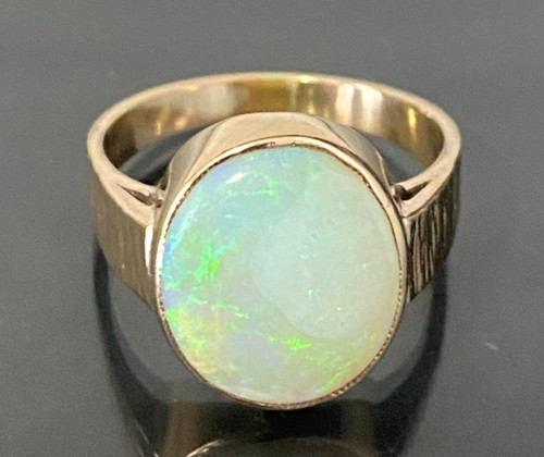 Vintage yellow gold opal - gold, &