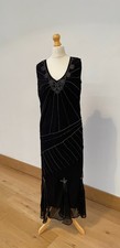 1920s style long black dress