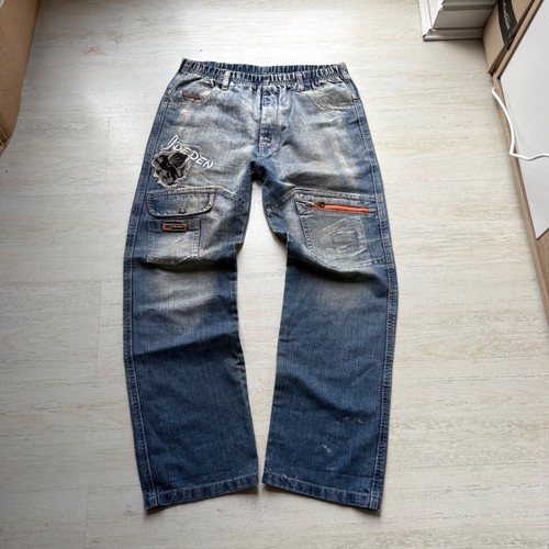 Vintage baggy cargo jeans blue - vintage,