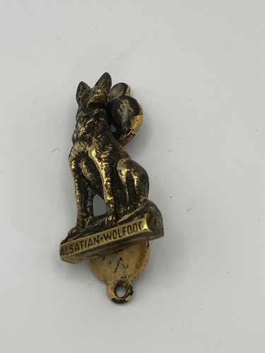 Vintage brass alsatian - brass,