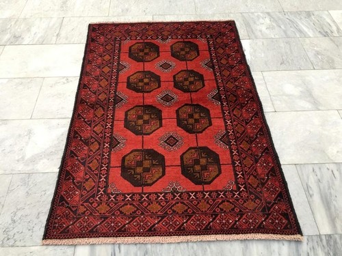 3x4 vintage afghan bokhara - afghan,