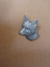 Fox Head Pewter Pin Badge Wildlife Fox Nature Brooch Lapel Hat Pin By A R Brown