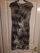 Womens Black White Dress Size