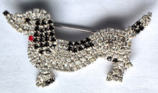 rare collectable Butler & Wilson large dachshund dog stamped brooch