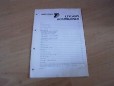 Thatcham Body Repair Manual Leyland Roadrunner 1984