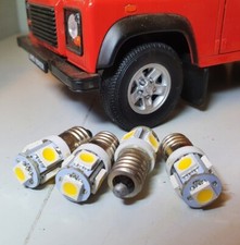 G Scale Building E10 Pea Size LED Warm White Bulb MES Screw Light Bulbs x4