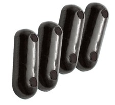 4x Black Oval Toilet Seat Buffers Bumpers Pads 60x22x12mm Replacement