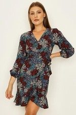 Select Ditsy Wrap Tea Dress Size 10