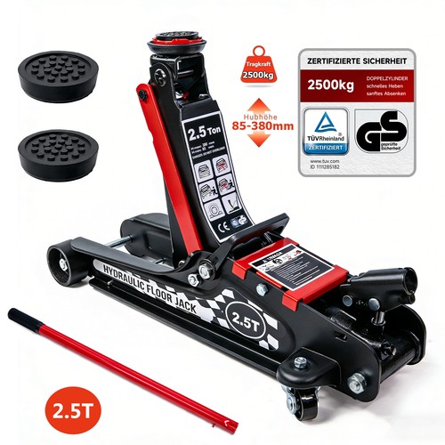 Durable steel trolley jack 5 - steel, 2.5