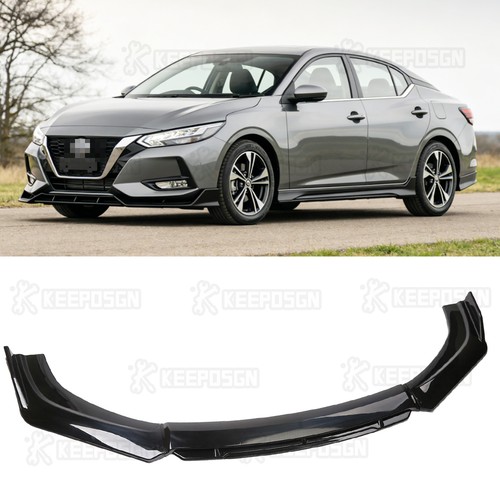 Gloss black front bumper lip - bumper,