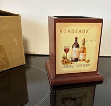 Retro Wooden Pen Pencil Holder Desk Organiser Storage Box Christmas Gift