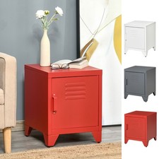 HOMCOM Locker-Style Nightstand