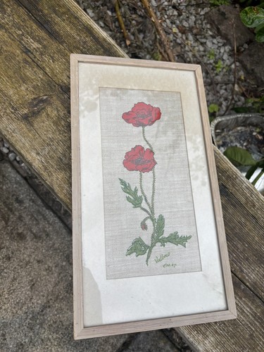 Poppy painting fabric - painting, on