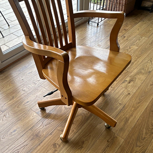 Brown wooden banker - brown,