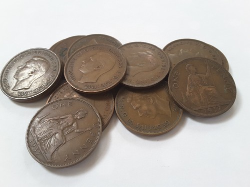 George one penny coin - george,