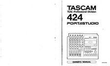Owner's Manual For Tascam Portastudio 424