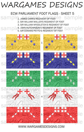 28mm ecw parliament foot flags - 28mm,