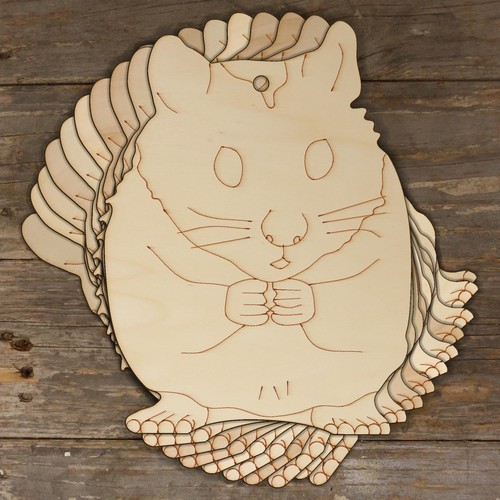10x wooden golden hamster - 10x,
