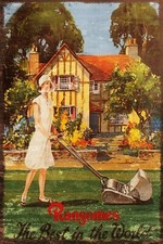 Vintage Lawnmower Home Garden