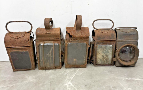 Vintage british railway - railway, lamps