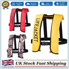 150N Buoyancy Inflatable Life Jacket  Professional Sailing Boat Adults Vest -UK-