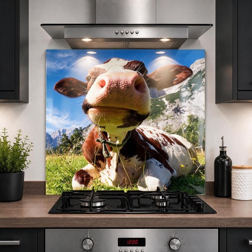 Printed glass kitchen - printed,