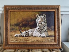 Stephen Gayford Signed Limited Edition “Maharaja” White Tiger 300/950 COA Canvas