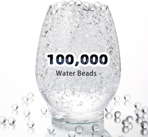 100000 water beads clear - beads, clear,water