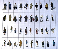 Job lot  - 40 OO/HO Gauge Painted Model Railway Figures Good Condition ar