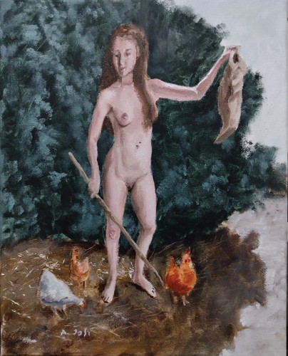 Oil painting nude female - nude,