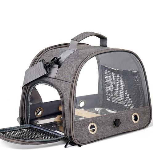 Bird travel backpack - bird, cage