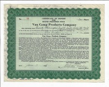 INDIANA 1938 Van Camp Products