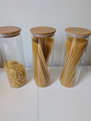 Pasta glass storage container - pasta,