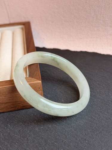 Ice translucent jadeite bangle - ice,