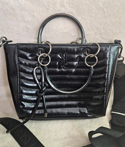 Ladies black shiny - black, river