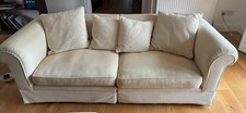 Two 3 seater White  Settees